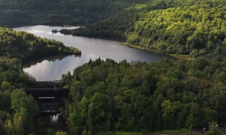 Lake Superior aerial view